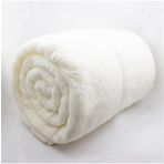 Wellsoft Battaniye, Beyaz Televizyon Battaniyesi, Peluş, Polar Battaniye, Çift Kişilik 220 * 230-Beyaz (Beyaz/çift Kişilik)