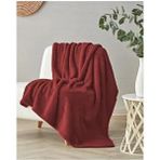 Wellsoft Tek Kişilik Battaniye Sıcak Battaniye Tv Dekor Battaniyesi 100X170 - 100 x 170 cm - Bordo