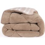 Wellsoft Yorgan Çift Kişilik Soft Line Bej - 195 x 215 cm