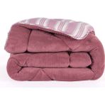 Wellsoft Yorgan Çift Kişilik Soft Line Bordo - 195 x 215 cm