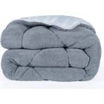 Wellsoft Yorgan Çift Kişilik Soft Line Gri - 195 x 215 cm