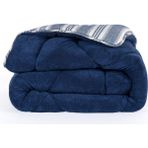 Wellsoft Yorgan Çift Kişilik Soft Line Lacivert - 195 x 215 cm