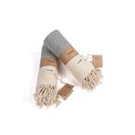 Wellstil Artemis | 2'li Gri El Banyo Havlusu Peşkir, Mutfak Havlusu 40x100 cm