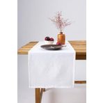 Wellstil Premium Keten Beyaz Runner 40 x 150 cm
