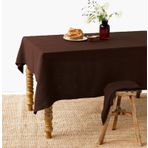 Wellstil Premium | Keten Koyu Kahve Masa Örtüsü 100 X 100 Cm