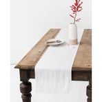 Wellstil Premium Keten Runner 40 x 150 Beyaz