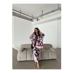 WellWay İthal Jessica Kumaş Gömlek & Pantolon 2li Takım-Pembe1 NHN15 Pembe1 S