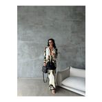 WellWay İthal Jessica Kumaş Gömlek & Pantolon Oversıze Model 2 Li Takım-sarı Sarı XL