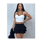 WellWay Scuba Crep Kumaş Şortlu Etek & Gloplu Büstiyer Takım-beyaz Nhn47 Beyaz M
