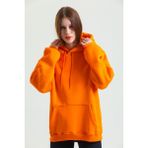 Welly Jones Pamuklu Oversize Kapüşonlu Sweatshirt - XL - Turuncu