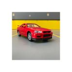 WELLY Nissan Skyline Gt-R R34 1/36 Ölçek Diecast Metal Model Araba Oyunca Araba Kırmızı