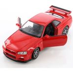 Welly Nissan Skyline Gtr (R34) 1/24 Ölçek Diecast Model Araba - Kırmızı - Renkli