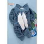 Welsoft Lacivert Tavşan Unisex Yumuşak Peluş Fermuarlı Bebek Tulumu - 6 Yaş - 00 Lacivert