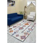 Welsoft Luxaccessories Modern Desenli Bej Renkte Halı Örtüsü (Lastikli) 200 X 300 DM-18