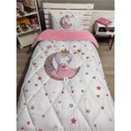 Welsoft Tek Kişilik Yorgan Uyku Seti Çiçek Desenli Beyaz Çift Taraflı Pamuk Polyester 155 x 215 cm