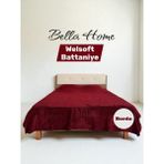 Welsoft Yumuşak Battaniye Düz Renk Battaniye Çift Kişilik - 200 x 220 cm - Bordo