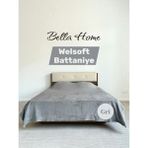 Welsoft Yumuşak Battaniye Düz Renk Battaniye Çift Kişilik - 200 x 220 cm - Gri