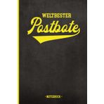 Weltbester Postbote: A5 Notizbuch kariert Geschenk für Postboten ein Danke bester Postbote der Welt kariertes Notizheft die Geschenkidee Dankeschön für Briefträger Zusteller und Postler