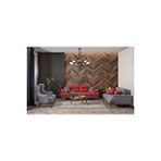 Weltew Home Milano Koltuk Takımı 3+3+1 (kırmızı - Gri)