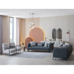 Weltew Home Milas Koltuk Takımı 3+3+1+1 - Gri - Beyaz