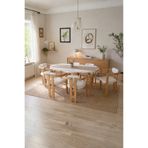 weltwood 6 Kişilik Kelebek Masa ve 6 İskandinav Sandalye seti | %100 MDF | %100 Kayın Ağacından Ayak Malzemesi