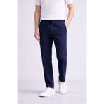 WE&ME Erkek %100 Pamuk Keten Görünümlü Slim Fit Lastikli Bağcıklı Pantolon | Yazlık Rahat & Şık