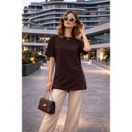 WE&ME Kadın Bel Bağlamalı Oversize T-Shirt Elbise – Ayarlanabilir Formlu Modern Basic Tunik