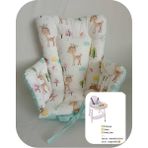 Wenaris Mama Sandalyesi Minderi Kemer Geçme Yerleriyle Ergonomik Tasarım 0-3 Yaş - Yeşil