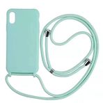 WenBaby Samsung Galaxy S11E/S20 için ipli sıvı silikon, büzme ipli kılıf, boyun bandı, darbeye dayanıklı, mikrofiber astarlı (nane yeşili)