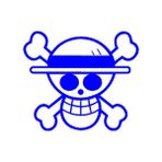Wenchang Shop C 14X12CM Mavi Araba Sticker One Pıece Korsan Luffy Bayrak Komik Yaratıcı Etiketler Yakıt Tankı Kapak Rüzgarlık Motosiklet Araba Ayarlama Stil #10 (Yurt Dışından) - Beyaz