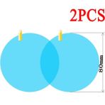 Wenchang Shop C 2 Adet 95MMX95MM Araba Yan Ayna Sticker Yağmur Geçirmez Su Geçirmez Anti-Sis Film Yuvarlak Kare Evrensel Motosiklet Ayna Parlamayı Önleyici Film (Yurt Dışından) - 1 - Beyaz