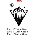 Wenchang Shop C 2-Beyaz Stil Büyük Beden 10 Stiller Macera Sporları Vinil Araba Sticker Pusula Sarımı Vinil Dağ Araba-Styling Otomatik Motor Kapağı Kapı Pencere Büyük Boyut (Yurt Dışından)