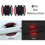 Wenchang Shop C 4pc Bilek Kırmızı Araç Kapı Kolu Yansıtıcı Sticker Koruma Stickerı Kapı Kolu Boya Yüzeyi Çizilmez Yansıtıcı Sticker Araç Aksesuarları (Yurt Dışından) - 1 - Beyaz