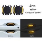 Wenchang Shop C 4pc Bilek Sarı Araç Kapı Kolu Yansıtıcı Sticker Koruma Stickerı Kapı Kolu Boya Yüzeyi Çizilmez Yansıtıcı Sticker Araç Aksesuarları (Yurt Dışından) - 1 - Beyaz