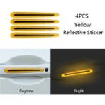 Wenchang Shop C 4pc Kolu Sarı Araç Kapı Kolu Yansıtıcı Sticker Koruma Stickerı Kapı Kolu Boya Yüzeyi Çizilmez Yansıtıcı Sticker Araç Aksesuarları (Yurt Dışından) - 1 - Beyaz