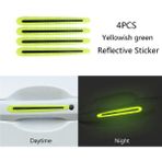 Wenchang Shop C 4pc Kolu Yeşil Araç Kapı Kolu Yansıtıcı Sticker Koruma Stickerı Kapı Kolu Boya Yüzeyi Çizilmez Yansıtıcı Sticker Araç Aksesuarları (Yurt Dışından) - 1 - Beyaz