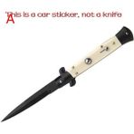 Wenchang Shop C A Otomatik Bıçaklı Bıçak Araba Kamyon Çıkartma Tampon Pencere Grafiti Sticker Su Geçirmez Araba Veya Ev Dekorasyonu Için 15 cm (Yurt Dışından) - Beyaz