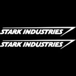 Wenchang Shop C Beyaz Aliauto 2 Adet Moda Lazer Araba Stickerı Stark Industries Araçlar Motosikletler Stil Su Geçirmez Jdm Vinil Sticker, 20CM*3CM (Yurt Dışından) - 1