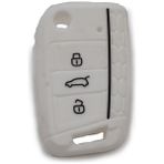Wenchang Shop C Beyaz Vw Golf 7 Mk7 3 Düğmeli Katlanabilir Uzaktan Kumanda Anahtar Kılıfı Için Silikon Kapak (Yurt Dışından) - araba anahtarı kapağı