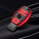 Wenchang Shop C Bir Stil Kırmızı Mercedes Benz E Sınıfı W204 W212 W176 Glc Cla Gla Araba Aksesuarları Için Deri Tpu Araç Anahtarlık Kılıfı Kapak Koruyucu - Sıcak (Yurt Dışından) - araba anahtarı kapağı