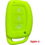 Wenchang Shop C C Tipi Elma Yeşili Hyundai Solaris Accent IX25 Creta Elantra IX35 Tucso Verna I10 I20 I40 Anahtarlık Araba Aksesuarları Key Case (Yurt Dışından)
