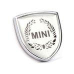 Wenchang Shop C Çiçek Beyaz Mini Cooper Countryman Clubman F54 F55 F56 R55 R56 R60 F60 Araba Aksesuarları Için Birleşik Krallık Araba Metal Amblemi Rozet Etiket Sticker Çıkartmalar. (Yurt Dışından) - 1