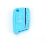 Wenchang Shop C D Vw Volkswagen Golf 7 Mk7 Skoda Octavia A7 3 Düğmeli Araba Anahtarı Kılıfı Silikon Kapak - Anahtarlık Oto Aksesuarları Koruyucu Key Bag (Yurt Dışından) - 1