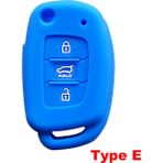 Wenchang Shop C E Tipi Mavi Hyundai Solaris Accent IX25 Creta Elantra IX35 Tucso Verna I10 I20 I40 Anahtarlık Araba Aksesuarları Key Case (Yurt Dışından)