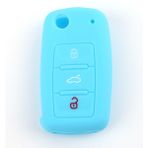 Wenchang Shop C Gökyüzü Mavi Volkswagen Vw Polo Tiguan Passat B5 B6 Golf Eos Scirocco Jetta Mk6 Octavia Için Koruyucu Silikon Uzaktan Araba Anahtar Kılıfı Kapak - E Ticaret (Yurt Dışından) - 1