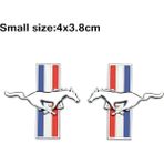 Wenchang Shop C Gümüş Rengi 1 Çift 3D Metal Araba Kapı Yan Çamurluk Arka Bagaj At Amblemi Sticker Etiketler Ford Focus Mk2 Fiesta Dekorasyonu Aksesuarları (Yurt Dışından) - Beyaz