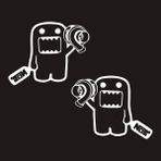 Wenchang Shop C Gümüş Rengi Jdm Araba Sticker Domo Kun Komik Stickerlar ve Çıkartmalar Araba Dekorasyonu Vinil Pencere Stickerlar Otomobil Aksesuarları (Yurt Dışından) - 1 - Beyaz