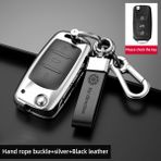 Wenchang Shop C Koyu Gri Vw Volkswagen Polo Golf4 Mk7 Golf7 T5 Skoda Octavia A5 A7 Leon Ibiza Ateca Kodiaq Araba Aksesuarı Için Çinko Alaşımlı Anahtarlık Kılıfı (Yurt Dışından) - 1