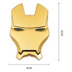 Wenchang Shop C M-10 3D Alaşım Metal Kask Amblem Maskesi Rozeti Yaratıcı Araba Sticker Süsleme Aksesuarları Çıkartması Audı Bmw Vw Fıat Kıa Demir Adam (Yurt Dışından) - Beyaz