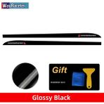 Wenchang Shop C M5 F10 Stili Için Parlak Siyah Bmw F20 F30 F15 F16 G30 F10 Z4 E60 E90 G20 F31 F32 Için M Performans Gövde Vinil Çıkartma Yan Etek Şeritler Sticker Araç Kapı Süslemeleri (Yurt Dışından) - Beyaz